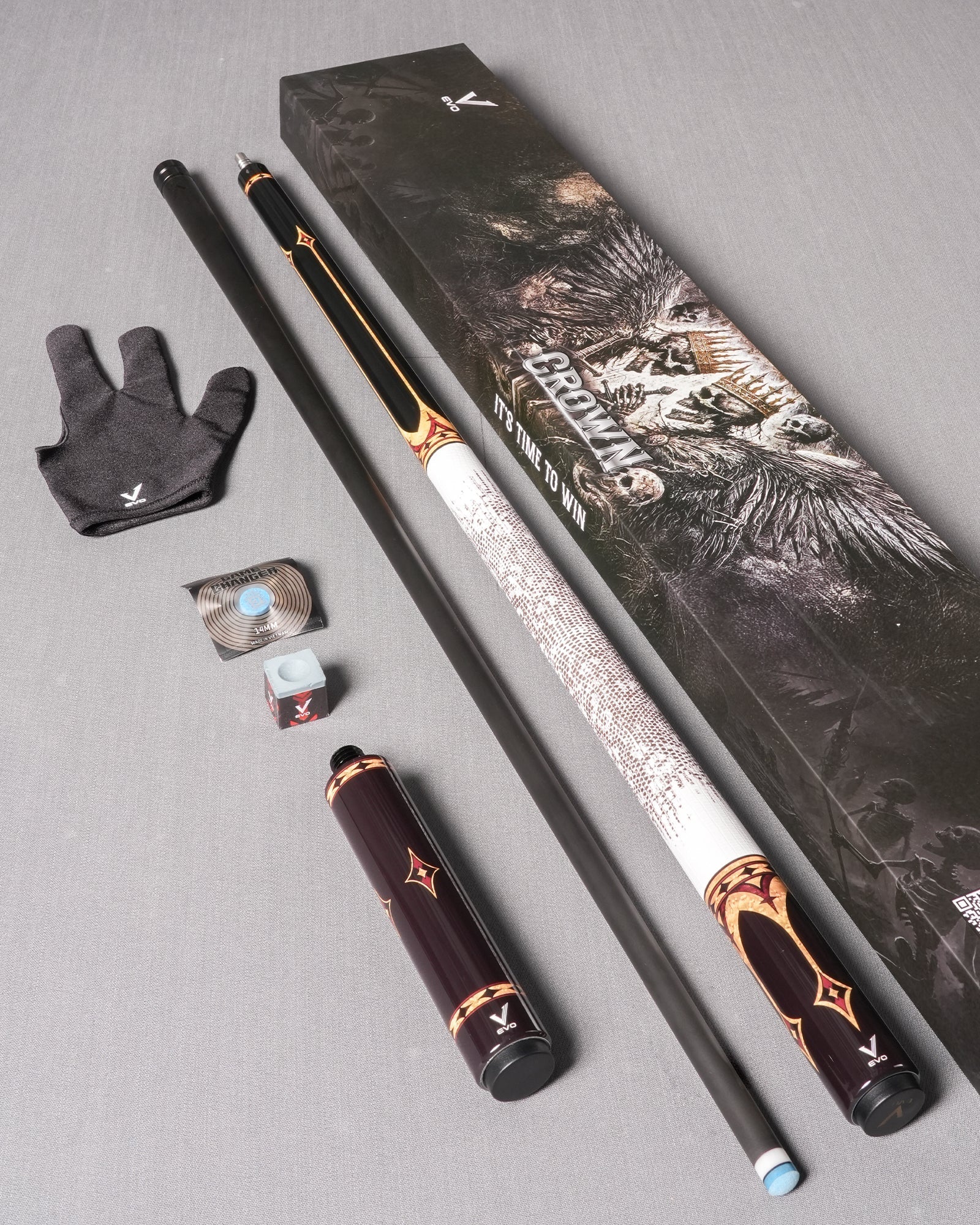 EVO CROWN MAXBING EDITION - ROYAL BLACK - WHITE LEATHER WRAP