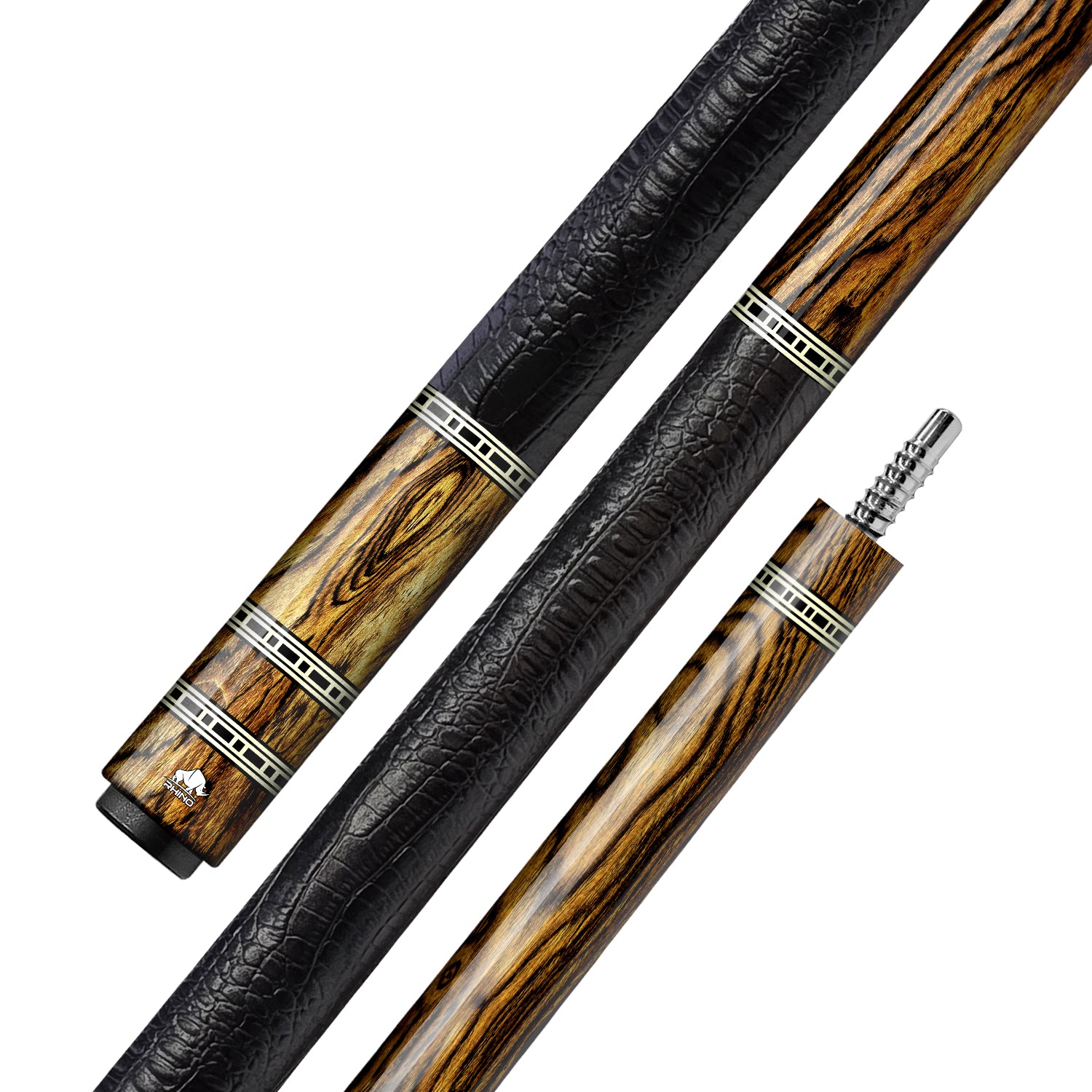 Gậy Rhino RETRÔ Bocote - Tay cầm da Microfiber cao cấp vân Cá Sấu