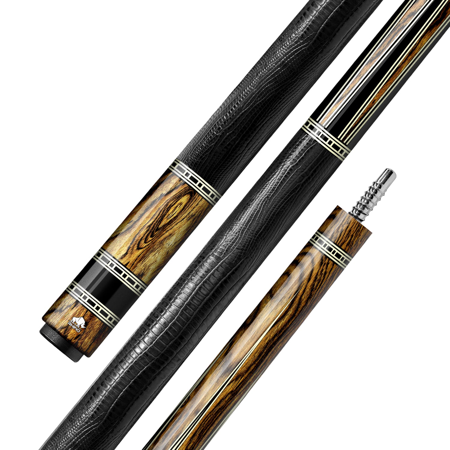 Gậy Rhino RETRÔ Bocote - Tay cầm da Microfiber cao cấp vân Kỳ Đà