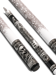 EVO REBEL POOL CUE - WHITE LEATHER WRAP