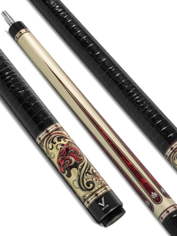 EVO BEAST POOL CUE - SCARLET PANTHER - LEATHER WRAP
