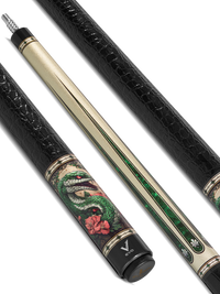 EVO BEAST POOL CUE - EMERALD COBRA - LEATHER WRAP