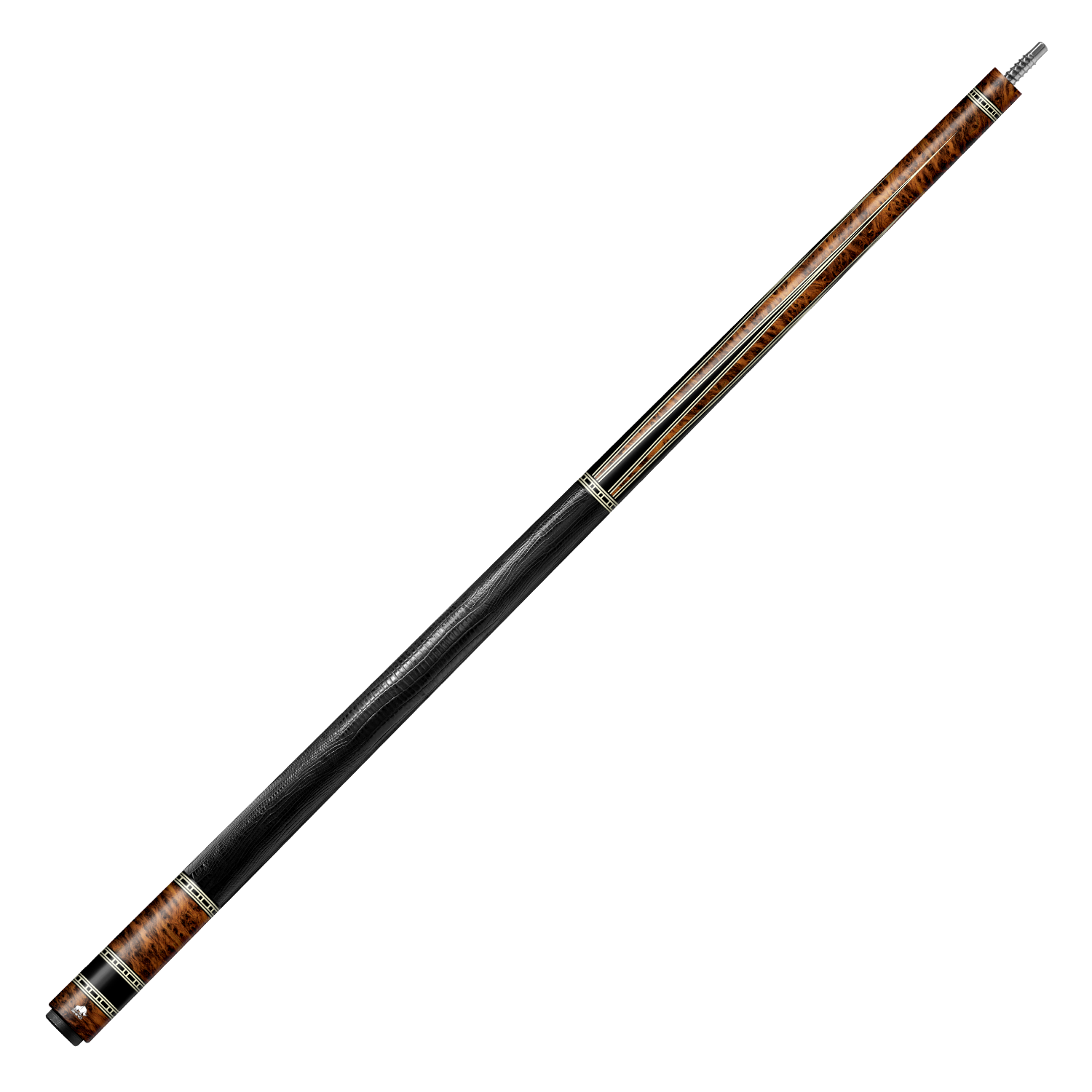 Rhino RETRÔ Cue Butt - Thuya - Lizard Embossed Microfiber Leather Wrap & Point