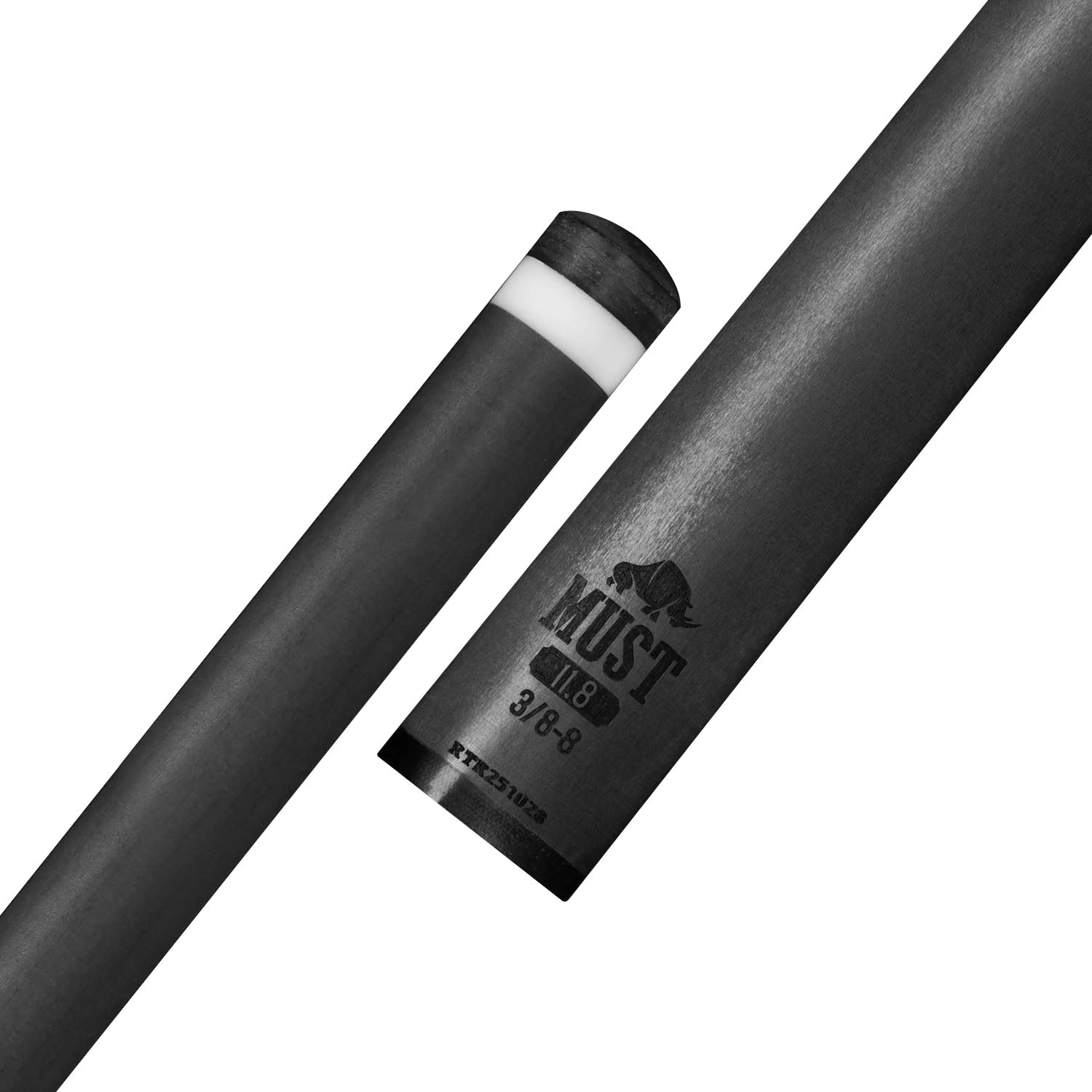 RHINO MUST POOL CUE - BOCOTE EBONY DIAMOND