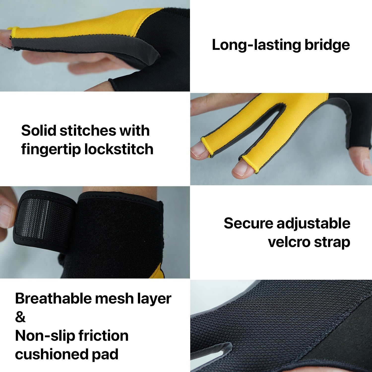 RHINO Billiards Glove Right Hand - Yellow