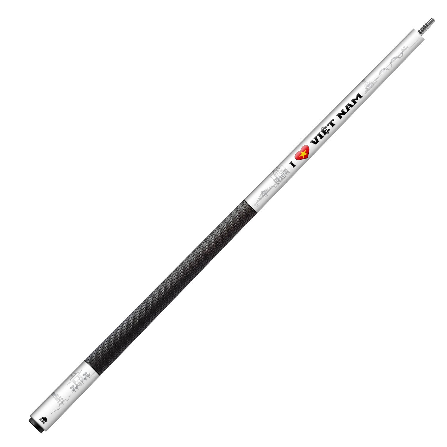 CHUÔI GẬY ĐÁNH RHINO TÔI YÊU VIỆT NAM - TRẮNG - TAY CẦM SPORT