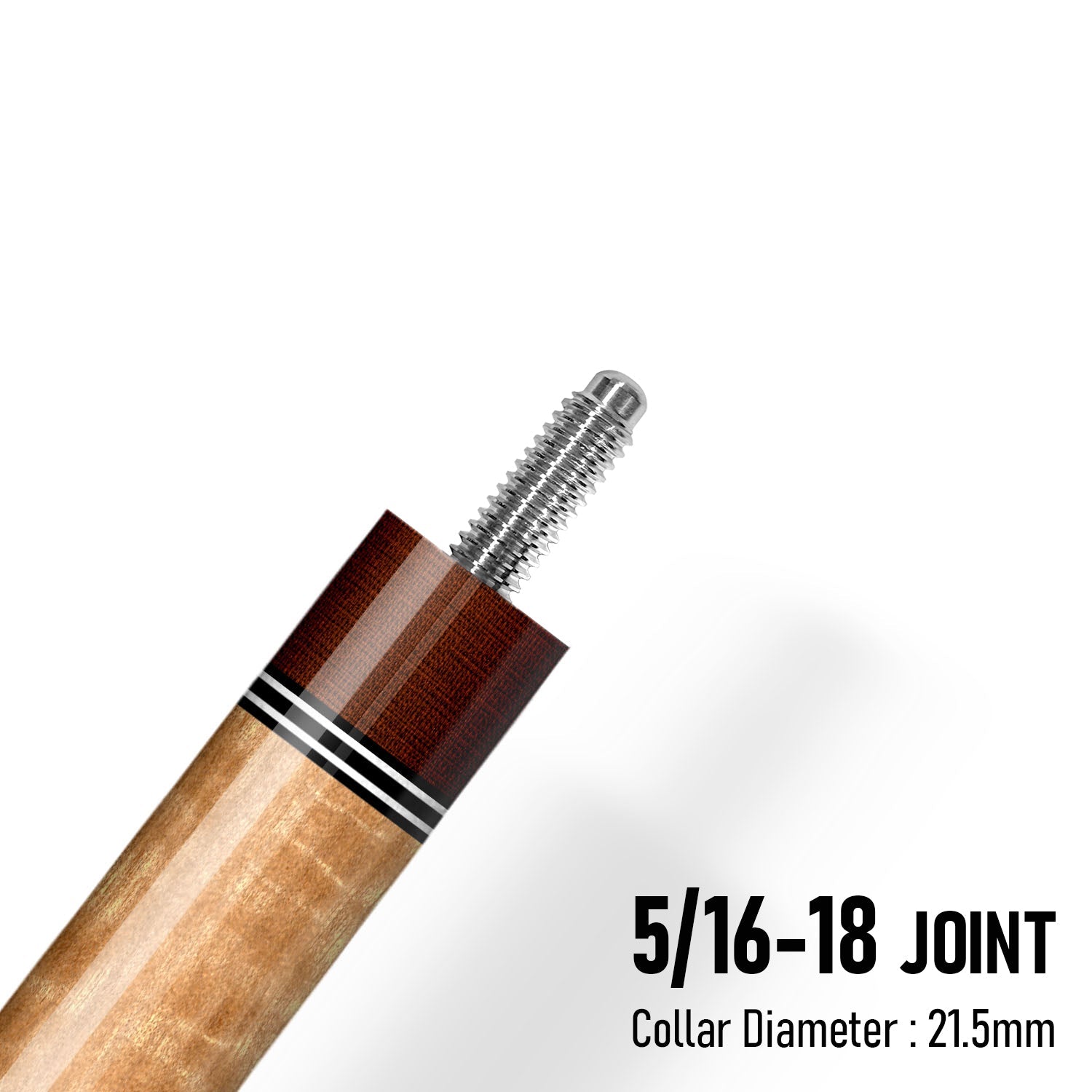 Z Fusion ZF1 Cue Butt – Blue Burl (Wrapless) 5 16-18