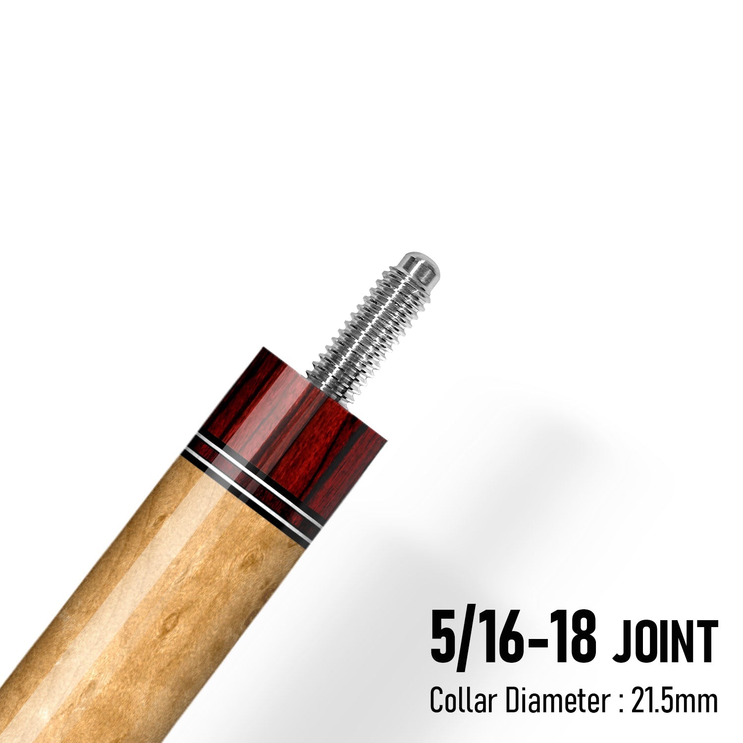 Z Fusion ZF7 Cue Butt – Bordeaux Red (Leather wrap) 5 16-18