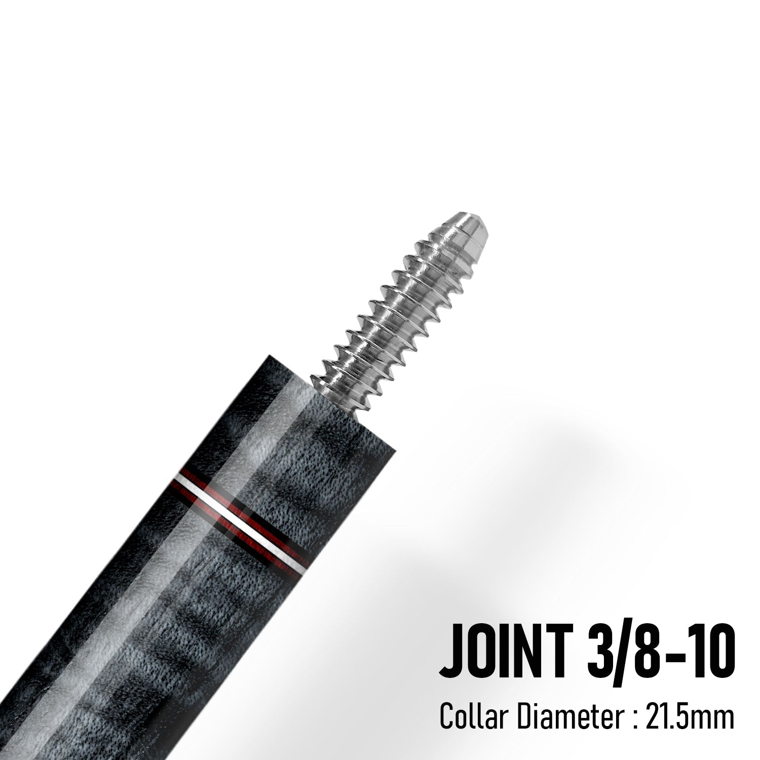 Z Fusion ZF6 Cue Butt – Phantom Black (Leather wrap) 3 8-10