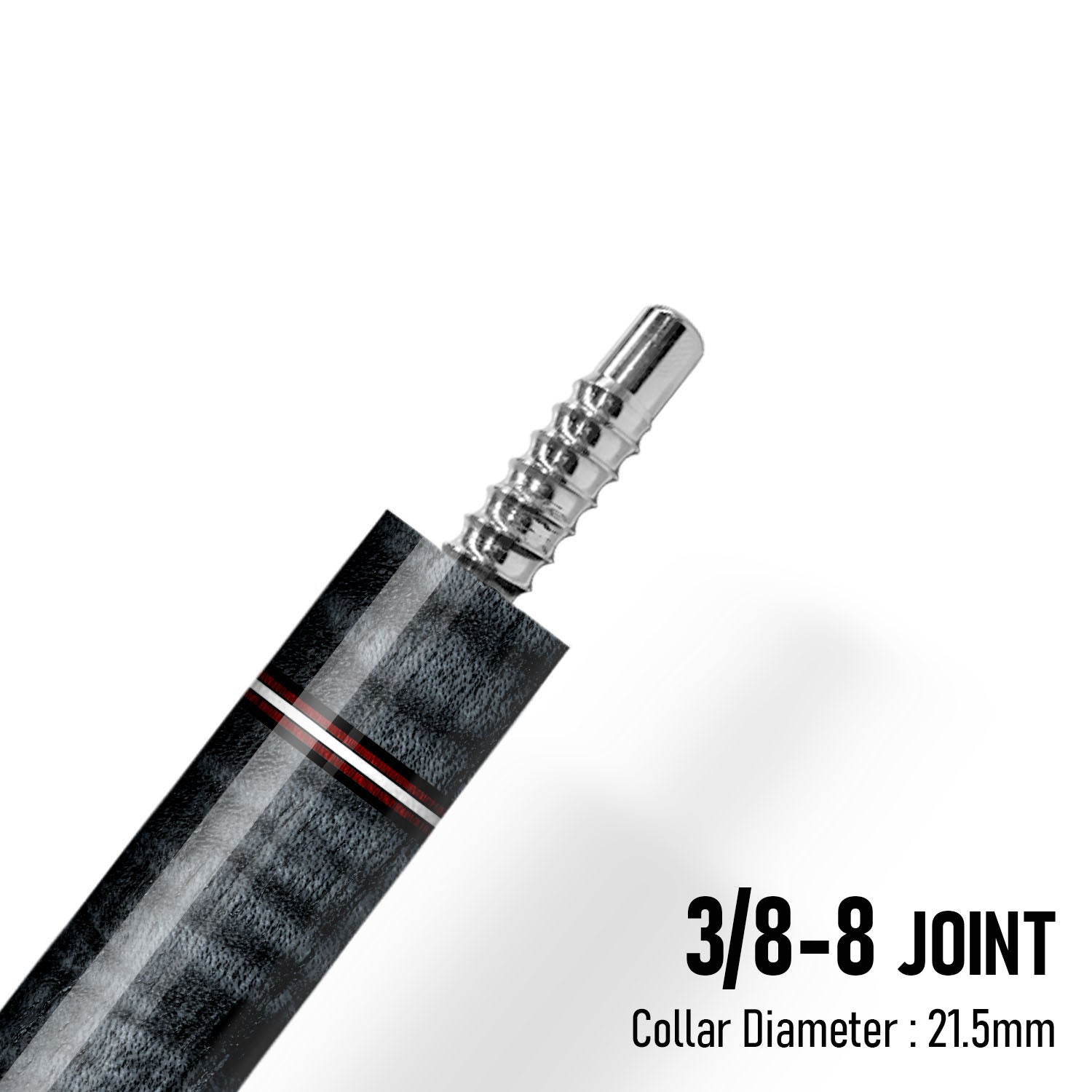 Z Fusion ZF6 Cue Butt – Phantom Black (Leather wrap)