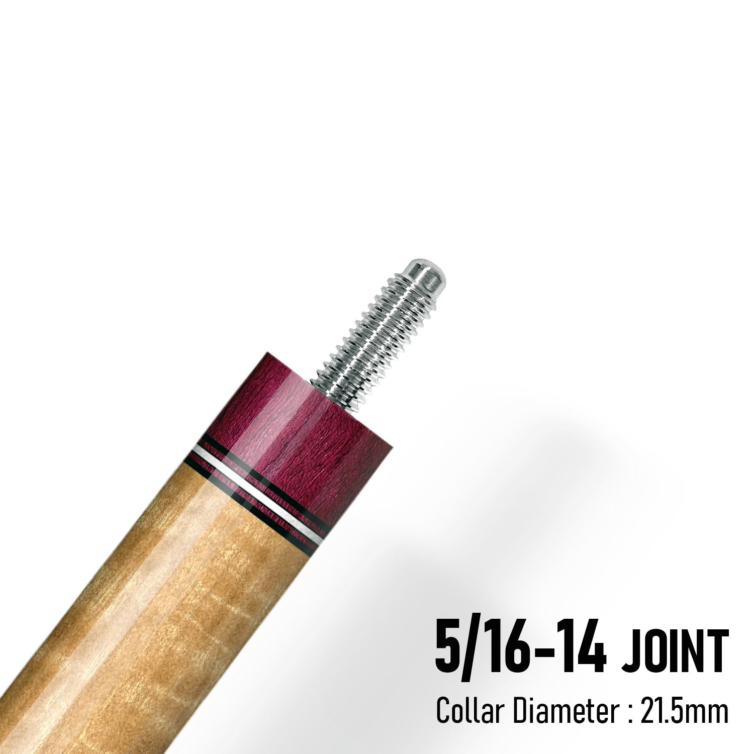 Z Fusion ZF3 Cue Butt – Crimson Edge (Leather wrap) 5 16-14