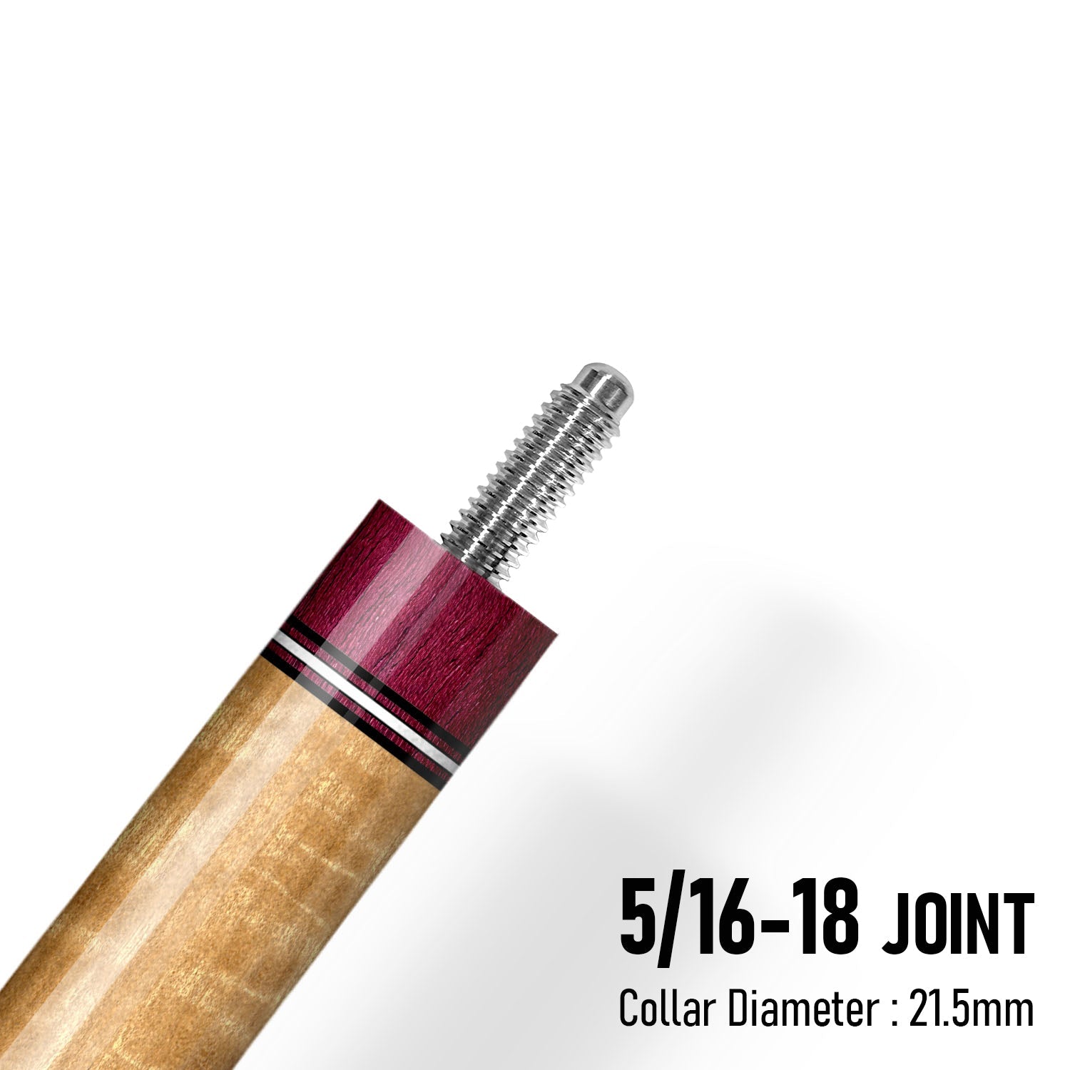 Z Fusion ZF3 Cue Butt – Crimson Edge (Leather wrap) 5 16-18