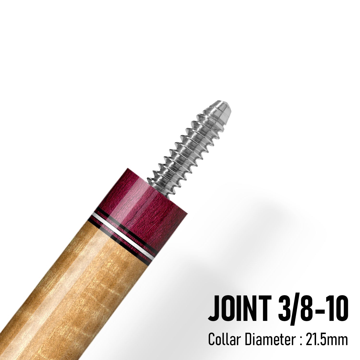 Z Fusion ZF3 Cue Butt – Crimson Edge (Leather wrap) 3 8-10