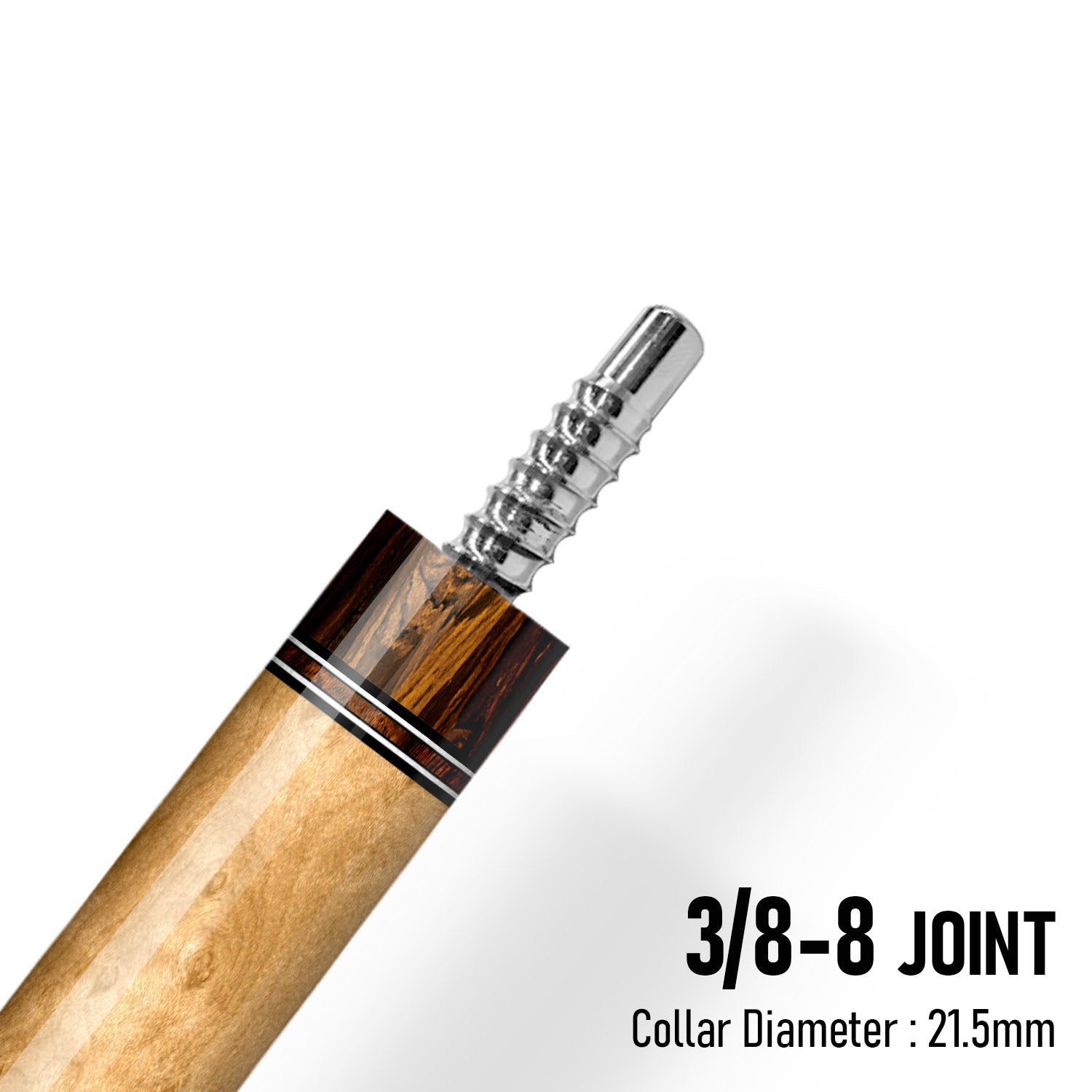 Z Fusion ZF8 Cue Butt – Verdant Burl (Leather wrap)