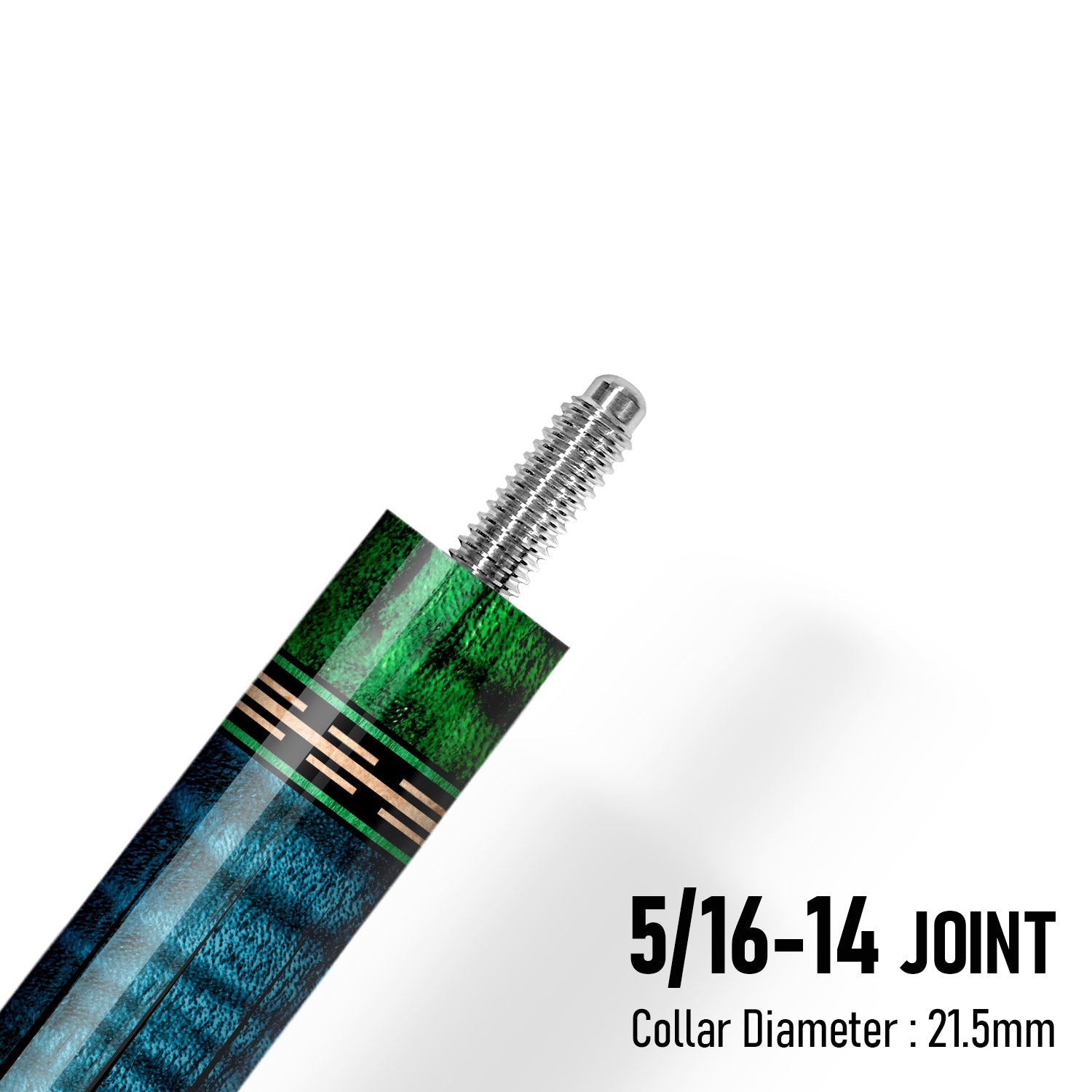 Z LUK ZL1 Cue Butt – Emerald Pulse (Wrapless) 5 16-14