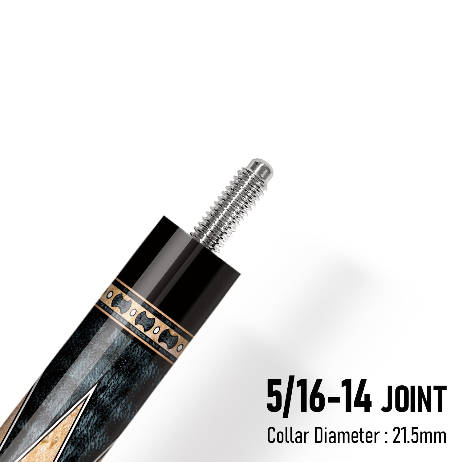 Z LUK ZL3 Cue Butt – Shadow Serpent (Leather wrap) 5 16-14