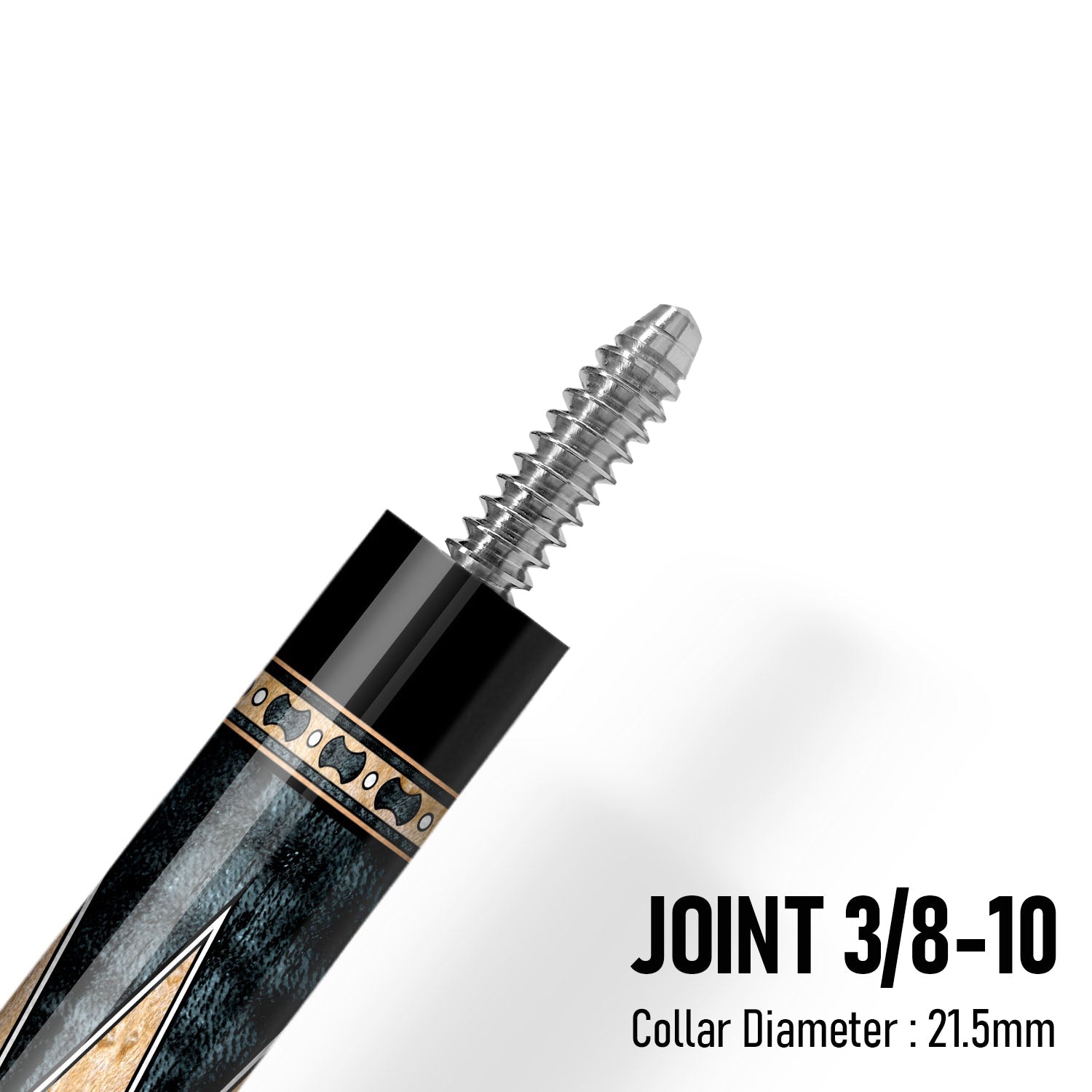 Z LUK ZL3 Cue Butt – Shadow Serpent (Leather wrap) 3 8-10