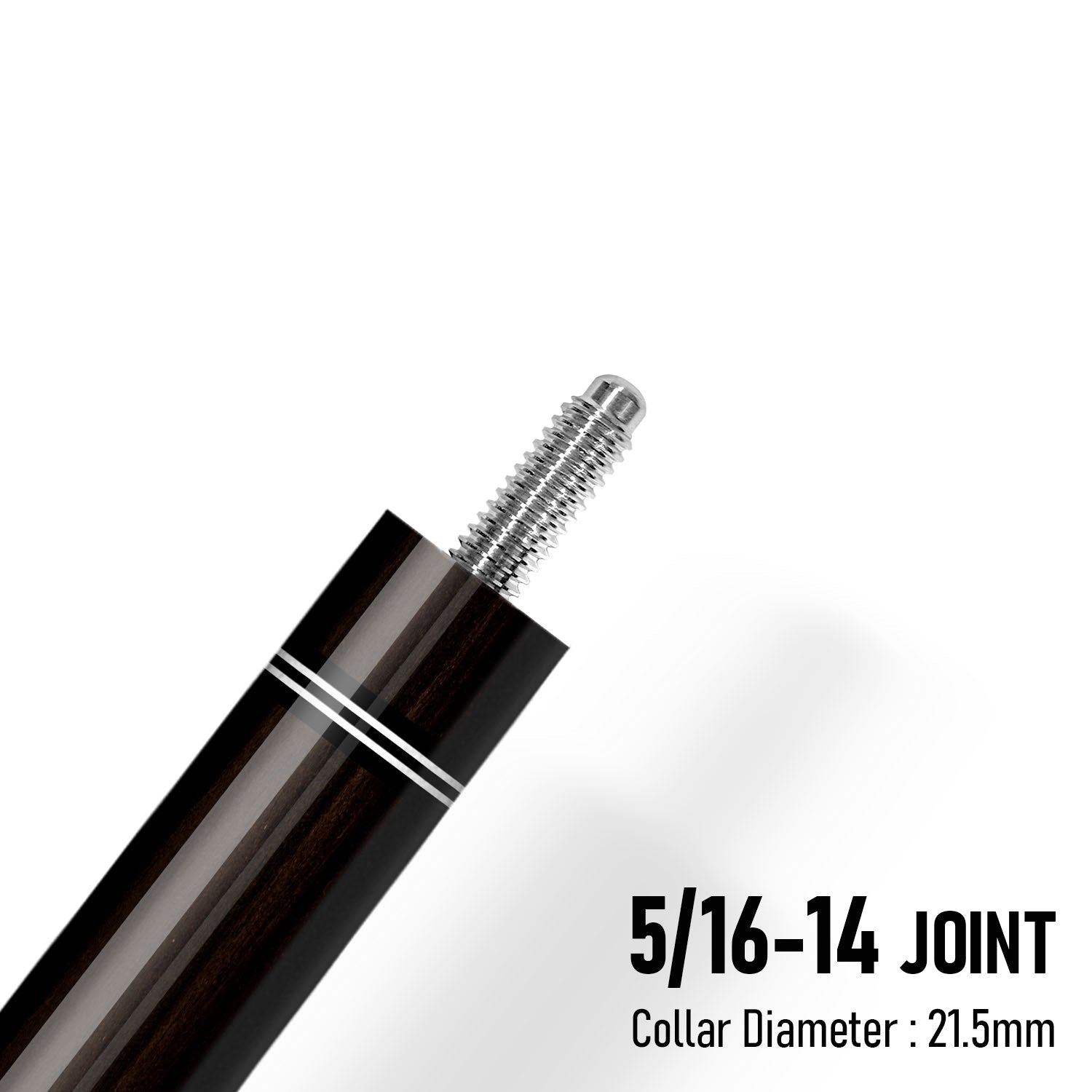 Z Pure ZP2 Cue Butt – Ebony (Leather wrap) 5 16-14