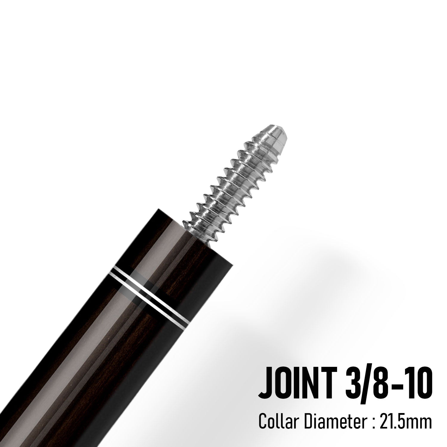 Z Pure ZP2 Cue Butt – Ebony (Leather wrap) 3 8-10