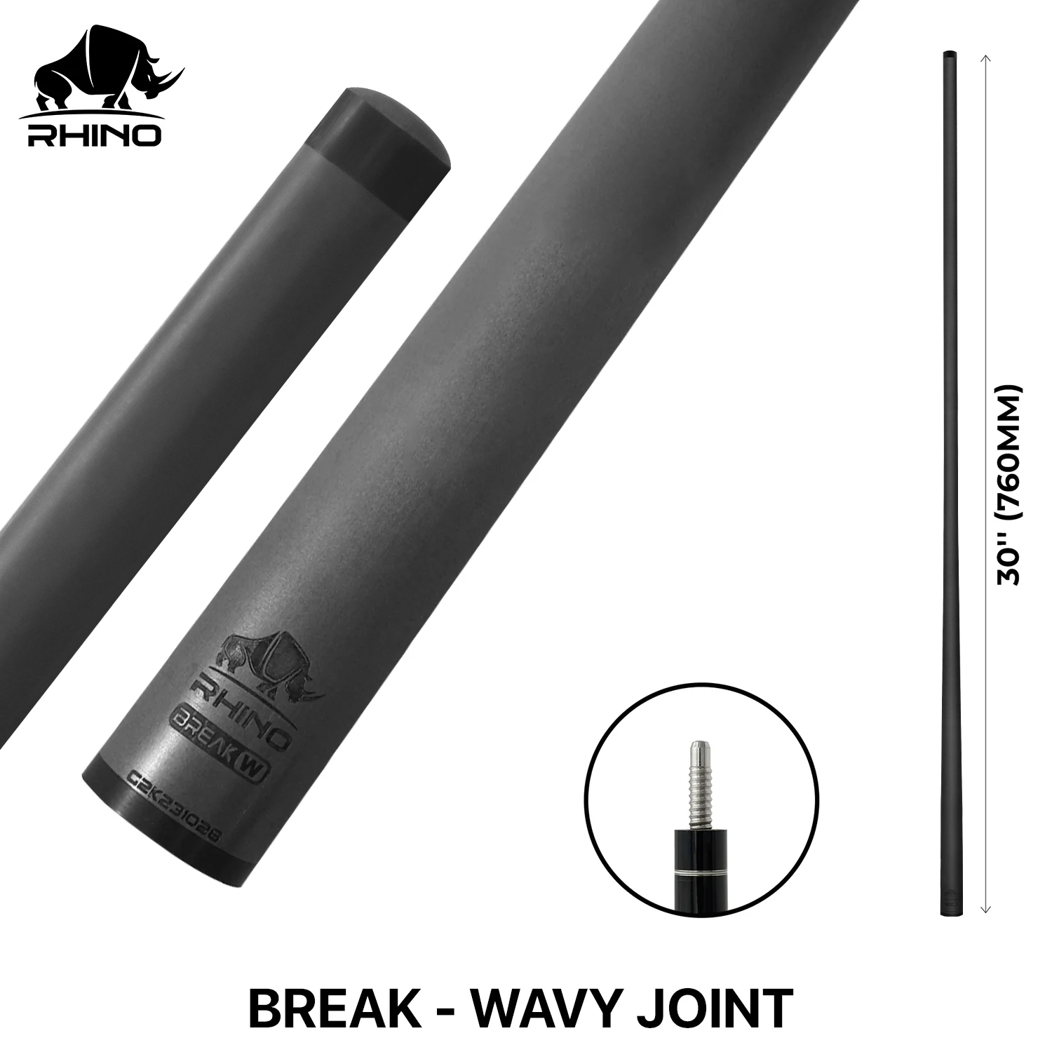 Rhino - 30" / Carbon Fiber Break Shaft Wavy