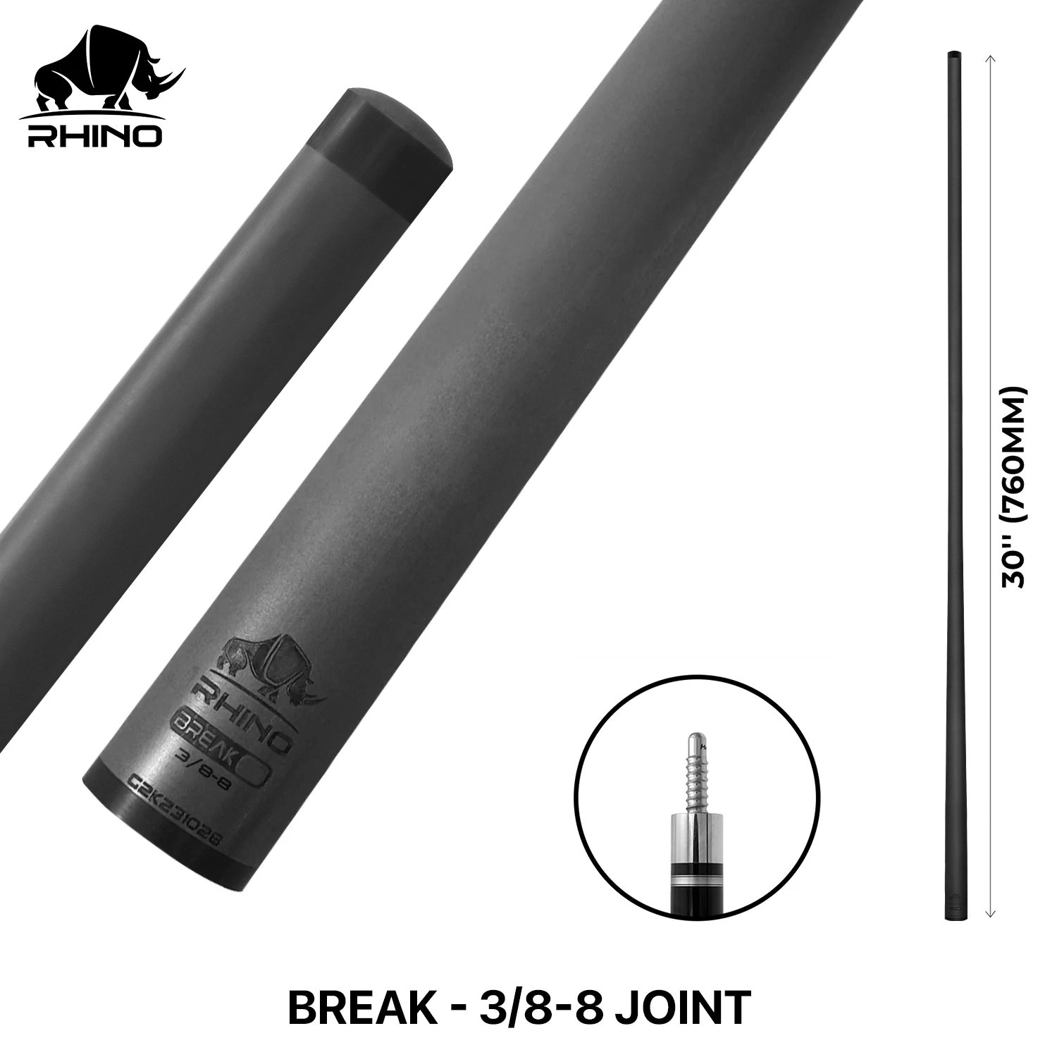 Rhino - 30" / Carbon Fiber Break Shaft 3 8-8