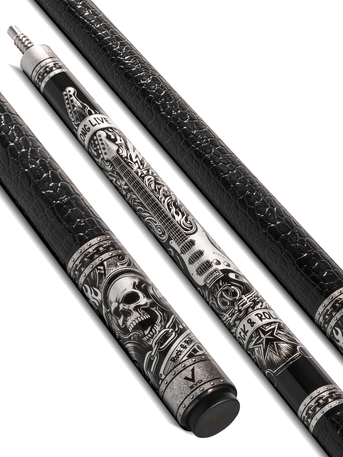 EVO REBEL POOL CUE - BLACK LEATHER WRAP