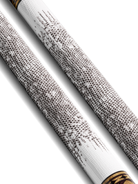 EVO CROWN POOL CUE - ROYAL BLACK - WHITE LEATHER WRAP