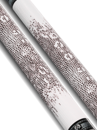 EVO FREEDOM POOL CUE - CRIMSON FLAME - WHITE LEATHER WRAP