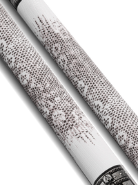 EVO FREEDOM POOL CUE - SHADOW FLAME - WHITE LEATHER WRAP