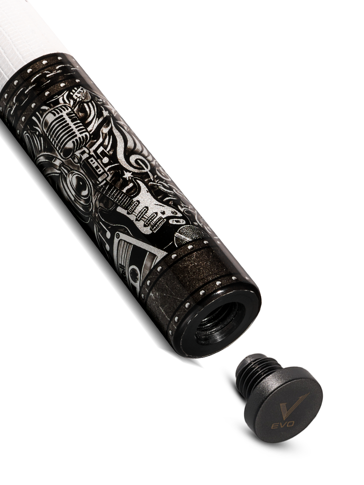 EVO REBEL POOL CUE - WHITE LEATHER WRAP