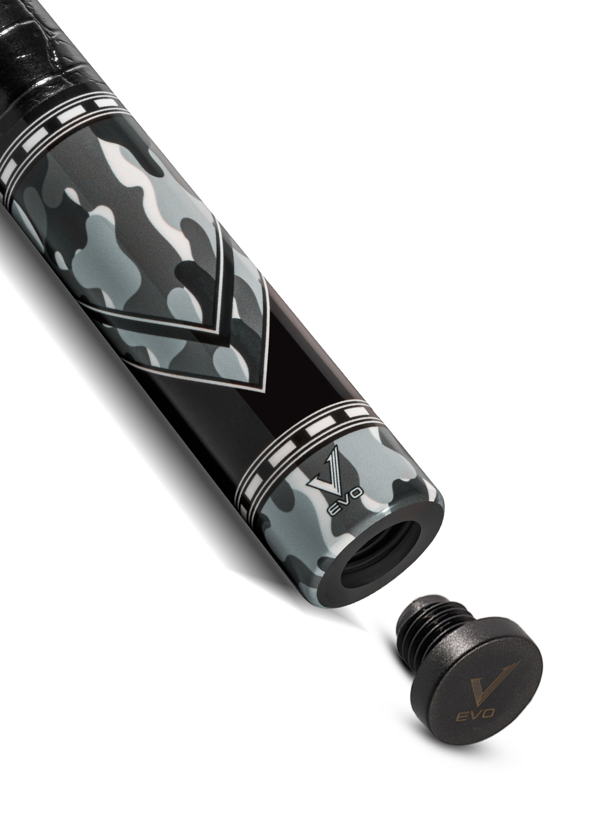 EVO RECON POOL CUE - GHOST - LEATHER WRAP