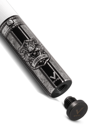 EVO FREEDOM POOL CUE - SHADOW FLAME - WHITE LEATHER WRAP