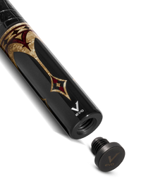 EVO CROWN POOL CUE - ROYAL BLACK - BLACK LEATHER WRAP