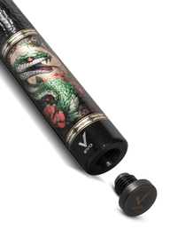 EVO BEAST POOL CUE - EMERALD COBRA - LEATHER WRAP