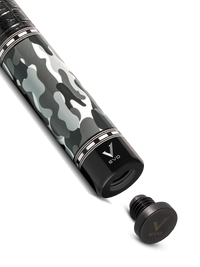 EVO CAMO POOL CUE - GHOST - LEATHER WRAP