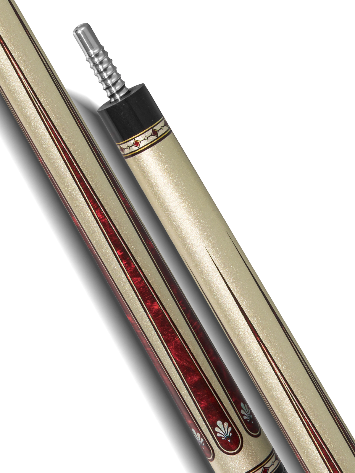 EVO BEAST POOL CUE - SCARLET PANTHER - LEATHER WRAP