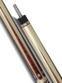 EVO BEAST POOL CUE - SCARLET PANTHER - LEATHER WRAP