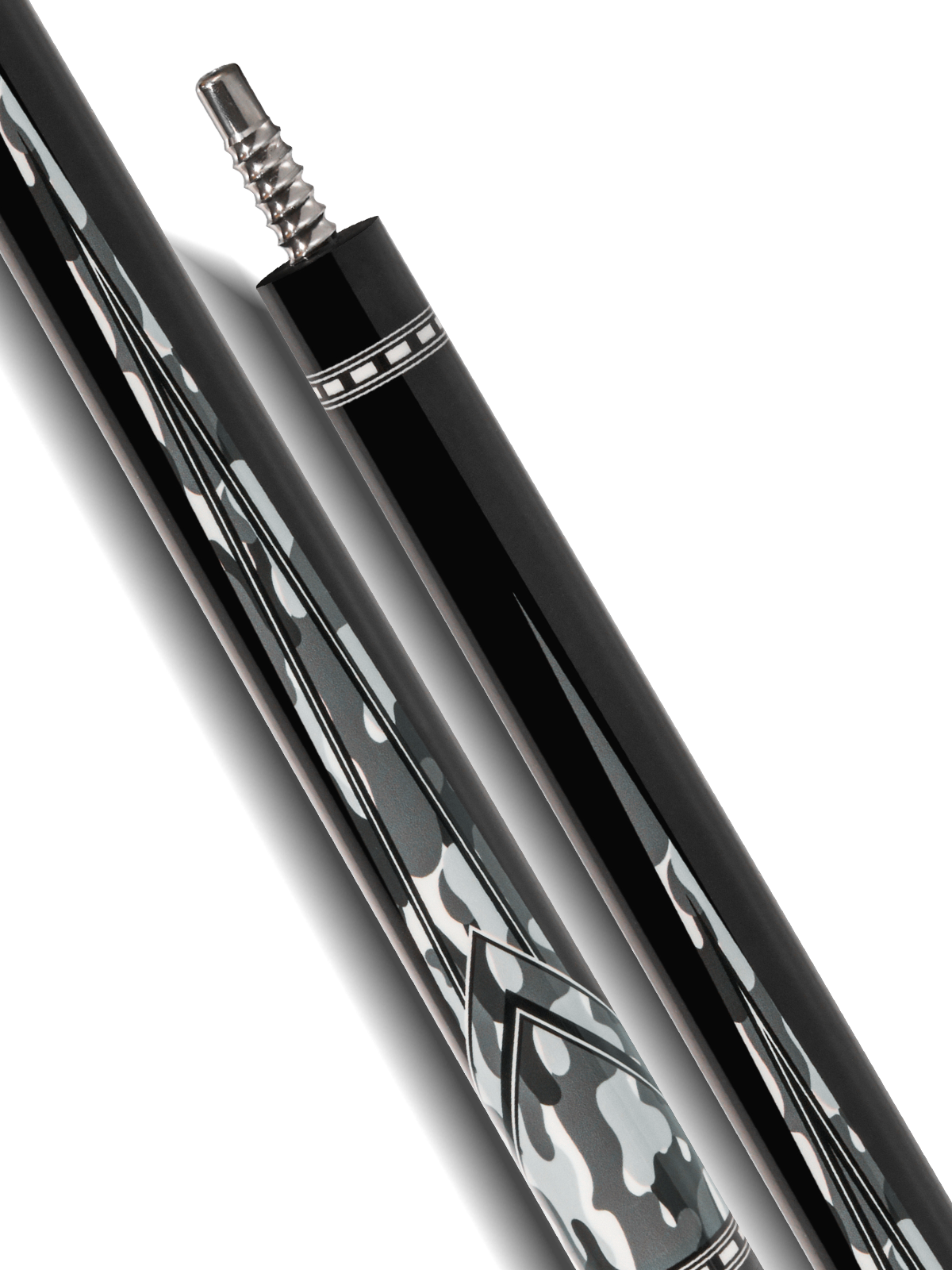 EVO RECON POOL CUE - GHOST - LEATHER WRAP