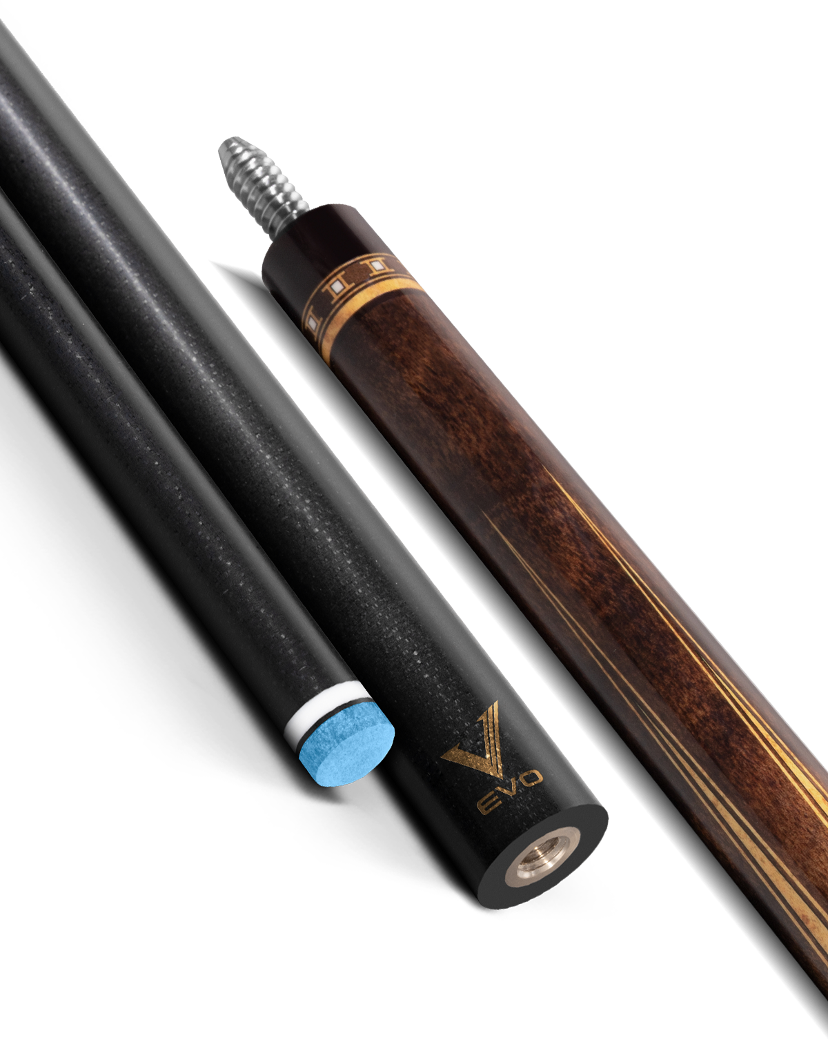 EVO LUNA POOL CUE - GOLDEN CREST - LEATHER WRAP