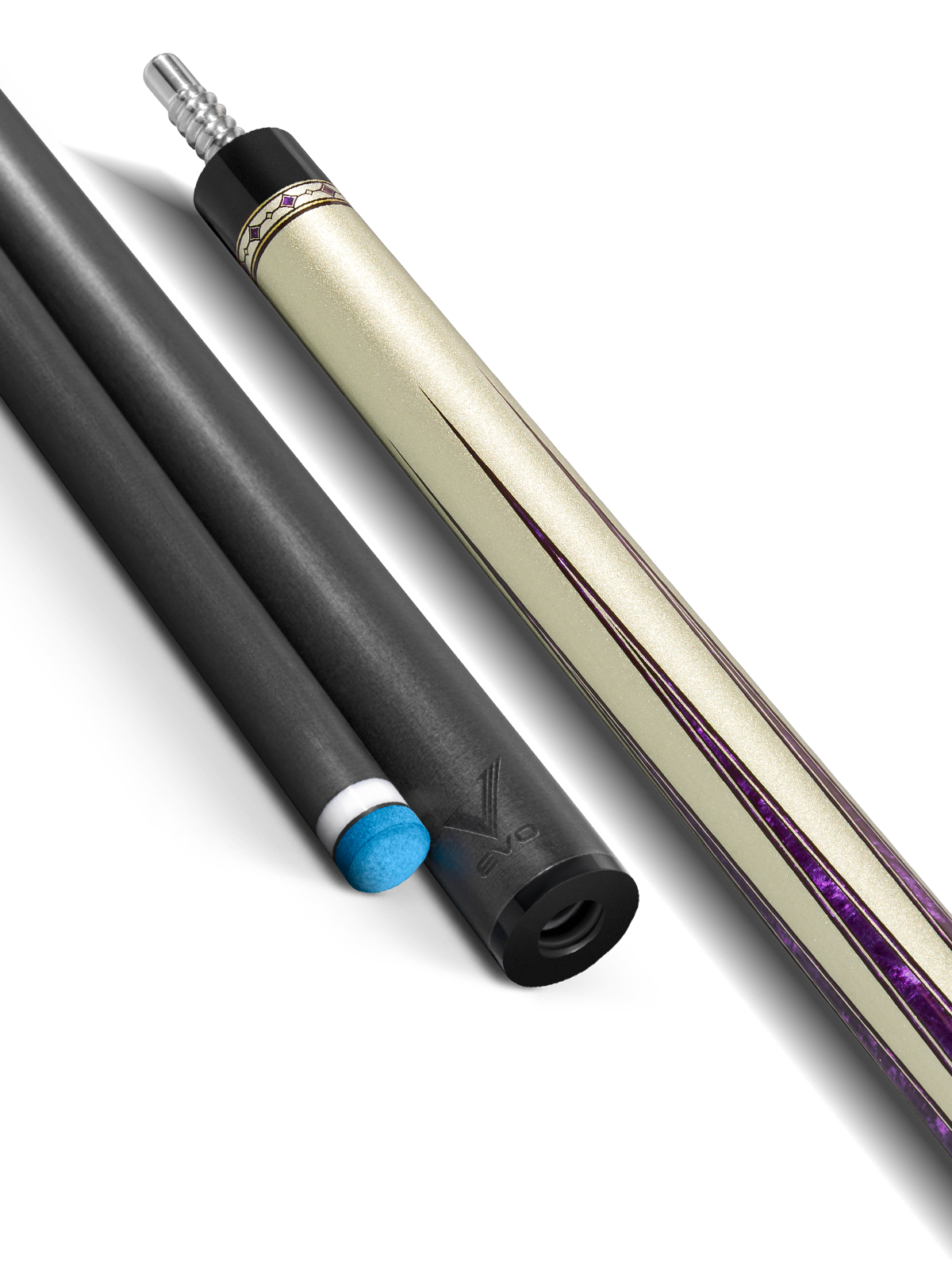 EVO BEAST POOL CUE - AMETHYST LION - LEATHER WRAP