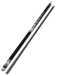 EVO RECON POOL CUE - GHOST - LEATHER WRAP