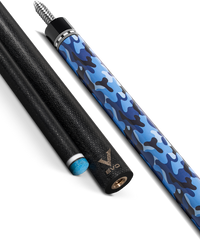 EVO CAMO POOL CUE - NAVY - LEATHER WRAP